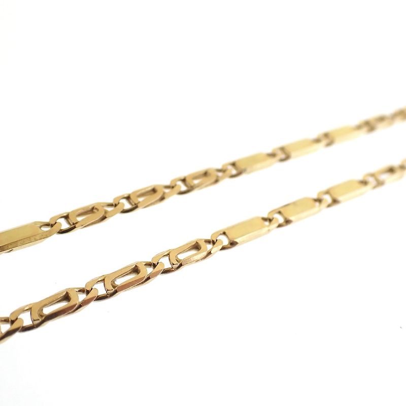 Image 5 of Golden Figaro variation link chain | 45 cm