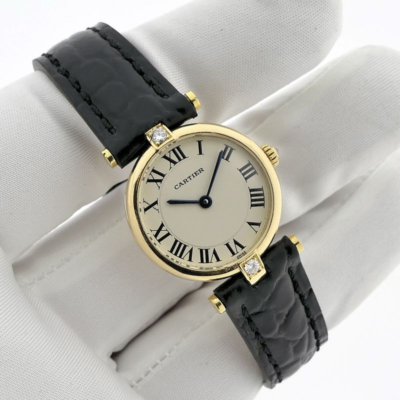 Image 8 of Cartier 'Must de Vendôme' 890004; 18k gold women's watch with diamonds