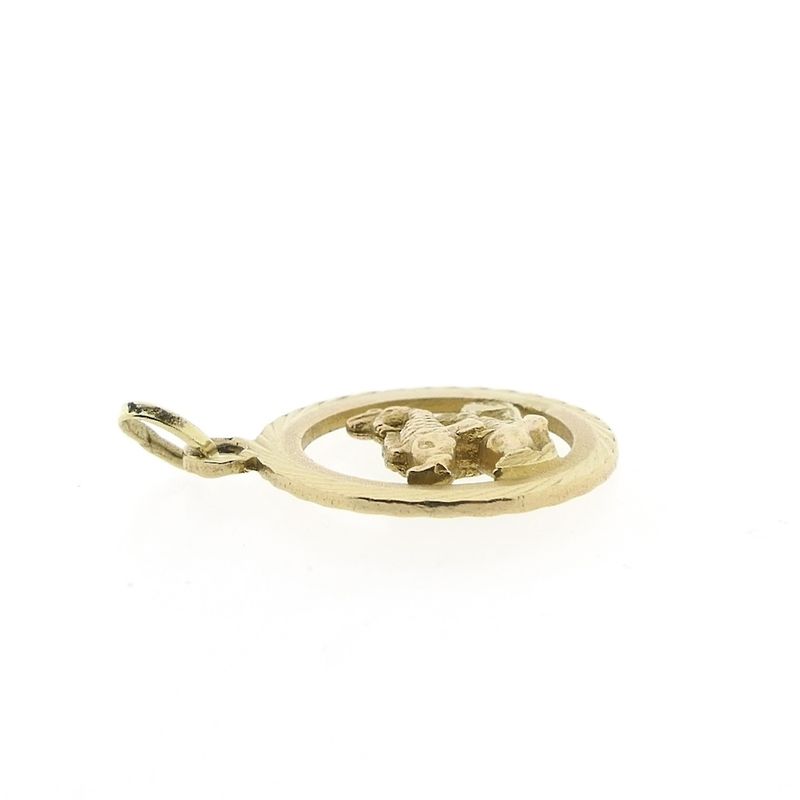 Image 4 of Gold zodiac sign pendant; Pisces