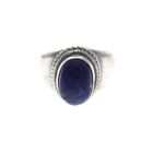 Image 1 of Silver bohemian ring with lapis lazuli