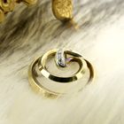 Image 11 of Vintage gold brooch with diamond; 0.14 ct.