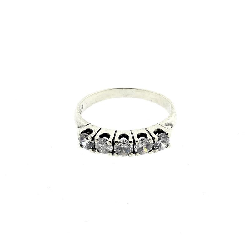 Image 1 of White gold ring with zirconia