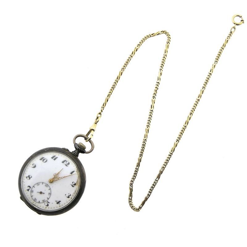 Image 6 of Vintage gold watch chain; Chatelaine
