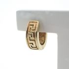 Image 4 of Gold earrings with a meandering pattern | Ø 16 mm