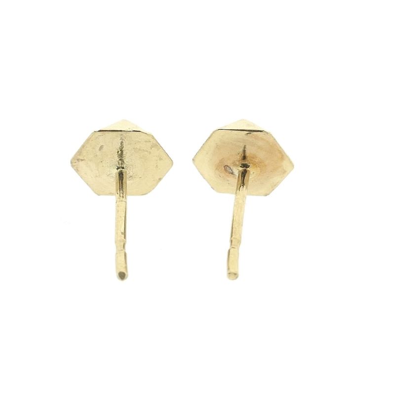 Image 7 of Gold faceted stud earrings