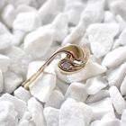 Image 2 of Gold ring with diamond; 0.025 ct. | Toi et moi