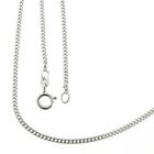 Image 1 of White gold gourmet link necklace | 46.5 cm