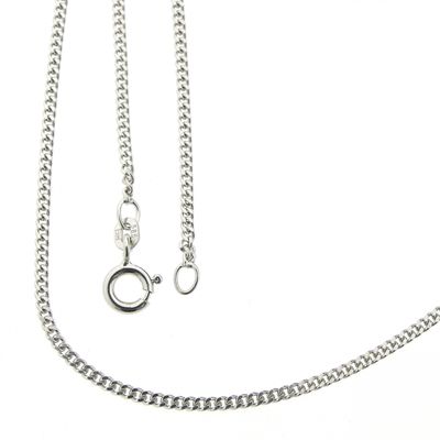 White gold gourmet link necklace | 46.5 cm Image 1 of White gold gourmet link necklace | 46.5 cm