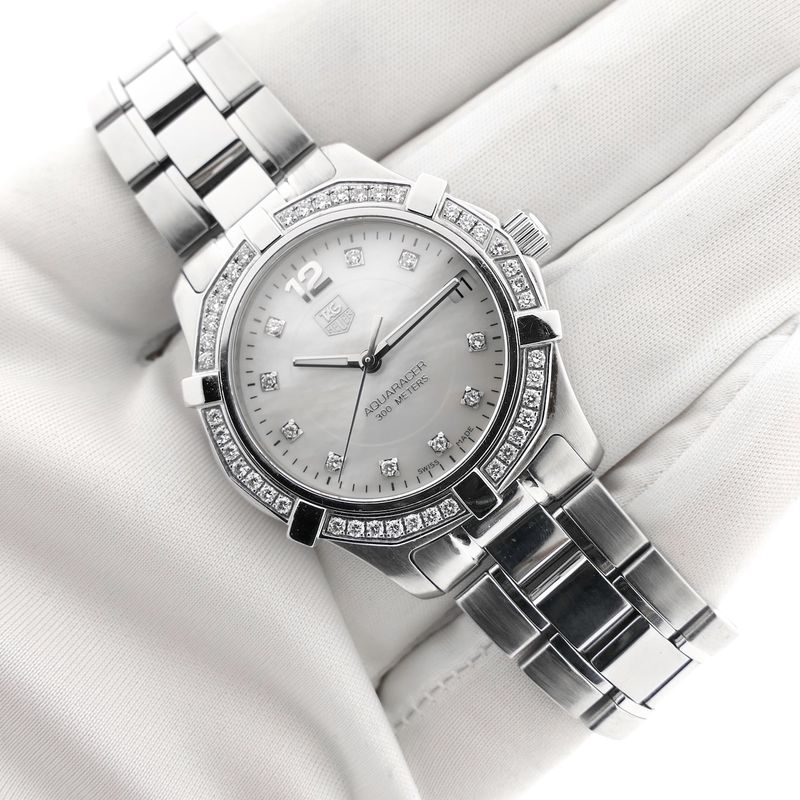 Image 10 of Tag Heuer Aquaracer WAF1313; Ladies watch with diamonds