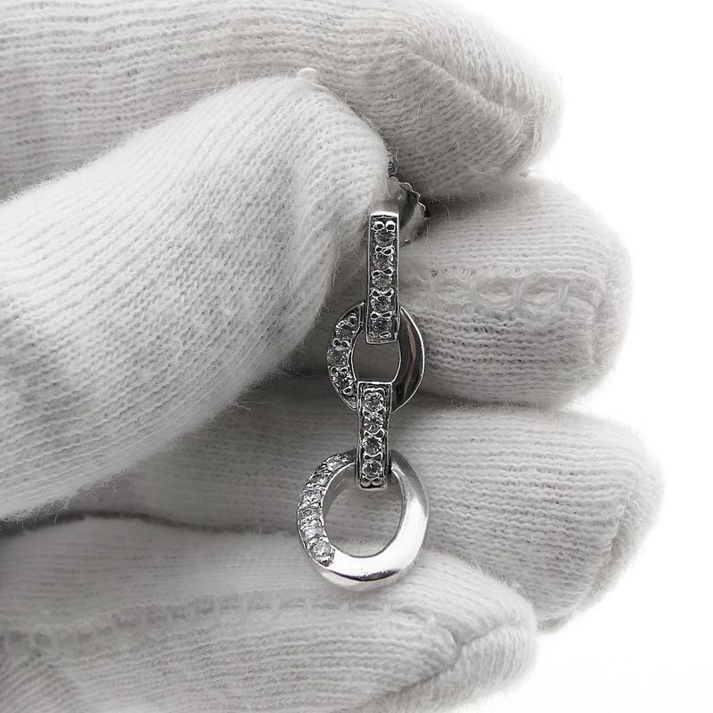 Image 4 of Silver earrings with zirconia