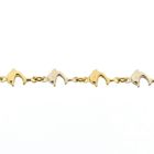 Image 3 of Two-tone gold dolphin bracelet