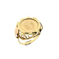 Gold ring with coin | John F. Kennedy