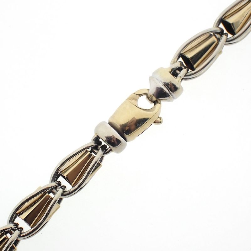 Image 7 of Two-tone gold fantasy link necklace