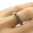 Image 8 of Gold alliance ring with garnet