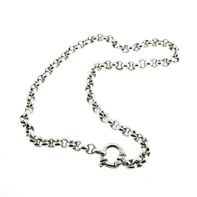 Image 3 of Silver jasseron necklace | 44 cm