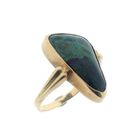 Image 1 of Gold ladies ring with malachite
