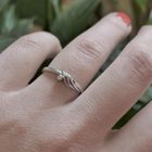 Image 7 of White gold ring with diamond 0.01 ct.