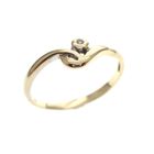 Image 1 of Gold ring with diamond; 0.005 ct.