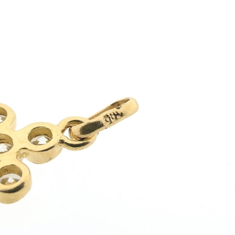 Image 8 of Gold cross pendant with zirconia