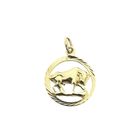 Image 1 of Gold zodiac sign pendant; Taurus