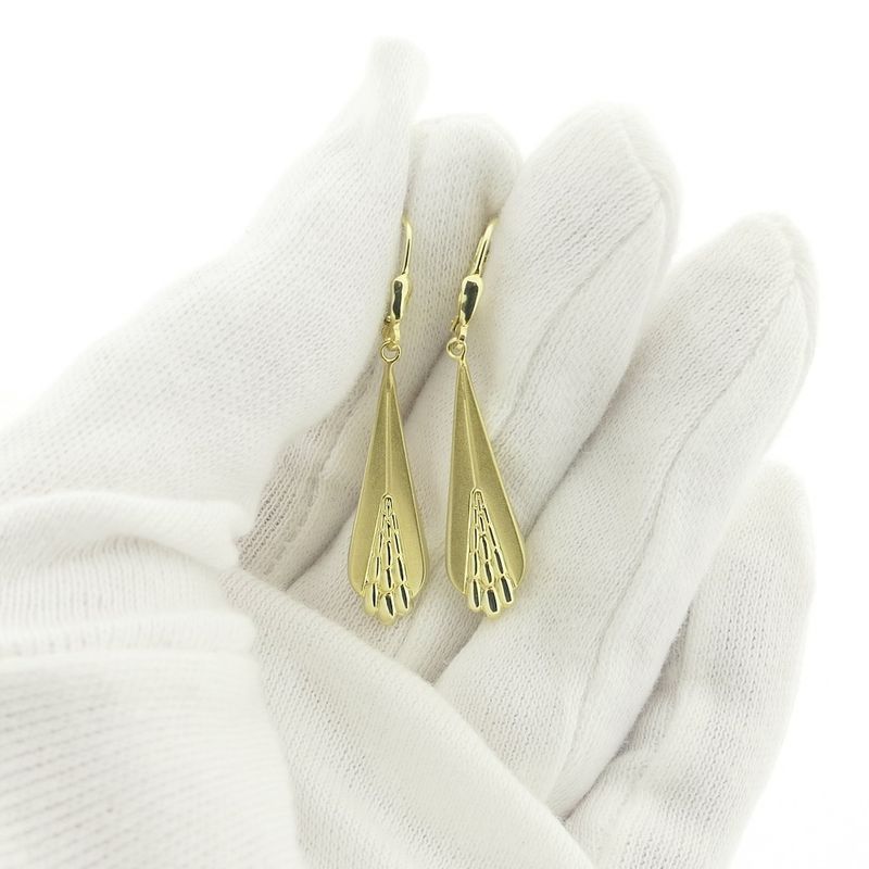 Image 5 of Gold diamond-plated earrings