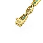 Image 8 of Gold bracelet with emerald and diamond; 0.04 ct. | 18.5 cm