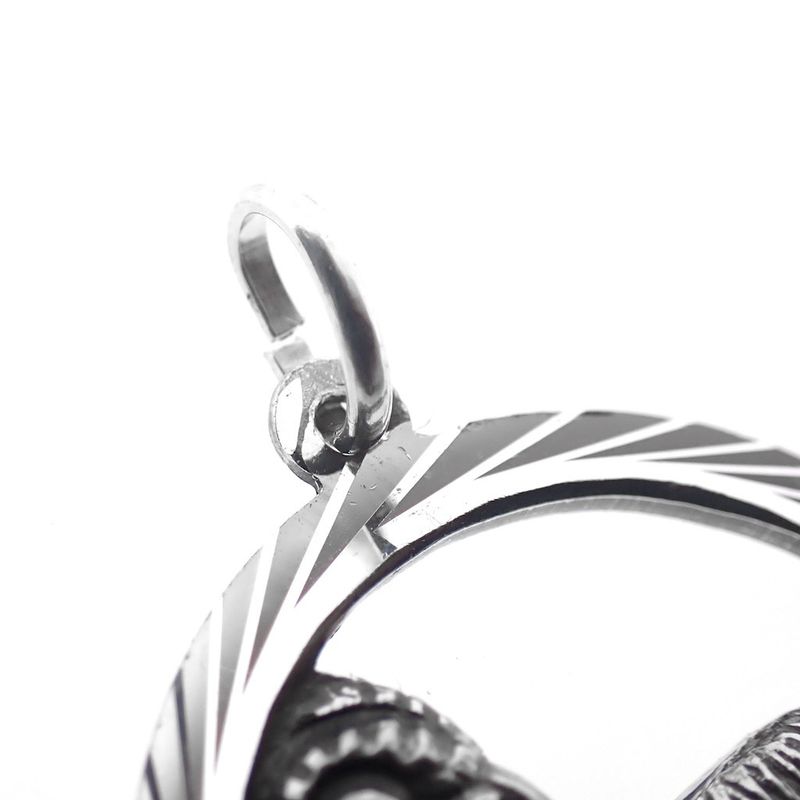 Image 1 of Silver zodiac sign pendant; Cancer