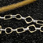 Image 2 of Bicolor Gold Necklace with Fantasy Links; 14 Karat; 45.5 cm