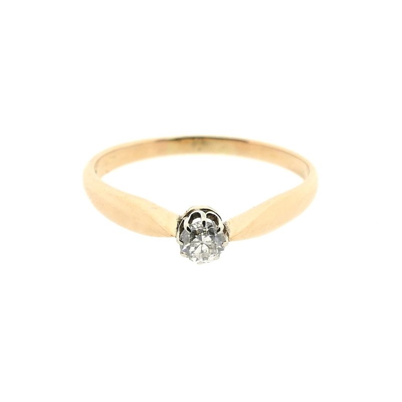 Image 6 of Rose gold solitaire ring with diamond | 0.22 ct.