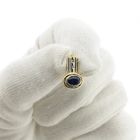 Image 6 of Two-tone gold pendant with sapphire and diamond | 0.01 ct.