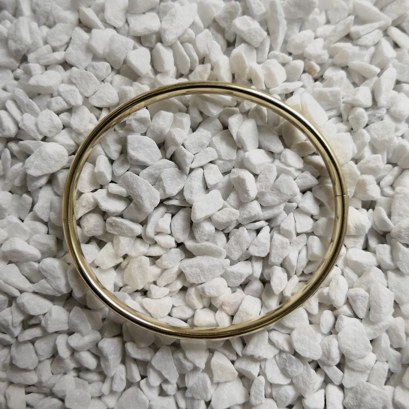 Image 9 of Gold smooth slave bracelet | Ø 65 mm