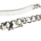 Image 4 of Silver flat gourmet bracelet with engraving plate | 20 cm