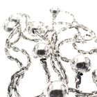 Image 5 of Long silver anchor link necklace with beads