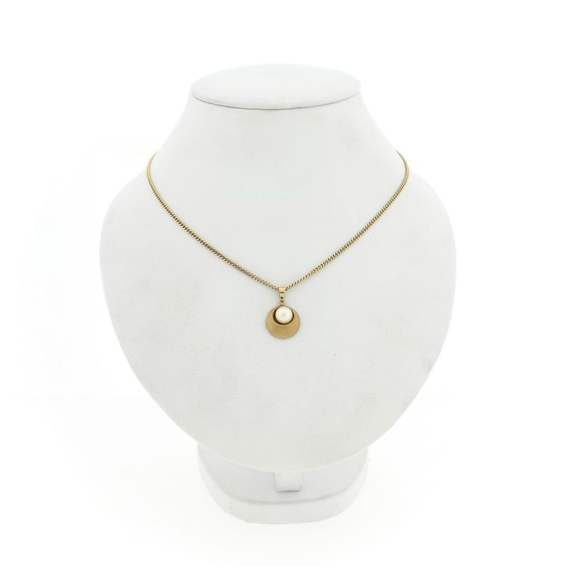 Image 3 of 8 karaat hanger met parel