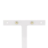 Gold square stud earrings