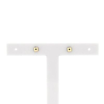 Image 1 of Gold square stud earrings