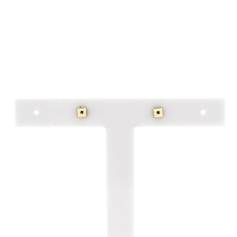Image 1 of Gold square stud earrings