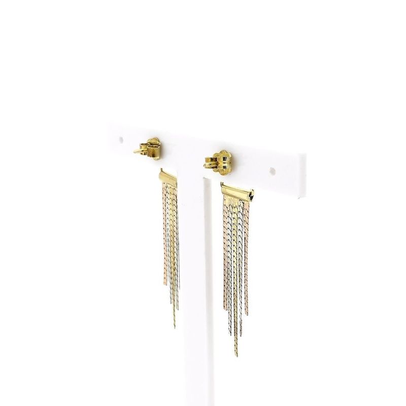 Image 4 of Ticolor gold earrings