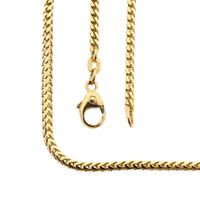 Square Fox Tail Chain; 14 Karat; 45.5 cm