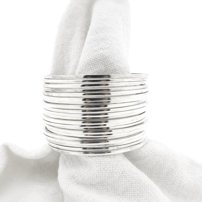 Afbeelding 1 van Vintage zilveren ringenarmband; Ø 69,8 mm 