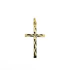 Image 1 of Gold pendant of a cross with facets