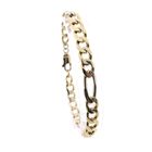 Image 1 of Bicolor gold Figaro bracelet | 21.5 cm