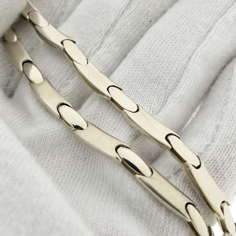 Image 8 of White gold matted fantasy necklace