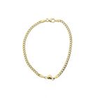 Image 3 of Gold gourmet link bracelet with a heart | 18.5 cm