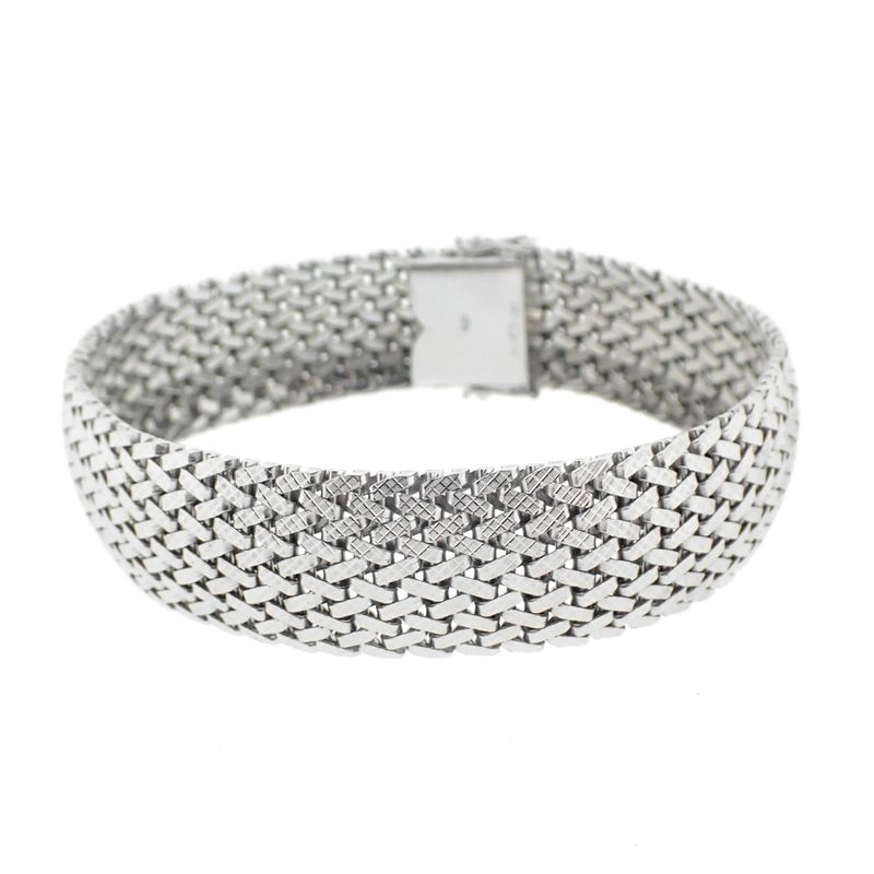 Image 1 of Vintage wide white gold bracelet