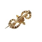 Image 4 of Vintage gold S-brooch with Zeeland buttons; Filigree technique