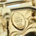 Image 5 of Two-tone gold Novecento mesh stud earrings; FOPE