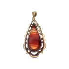 Image 2 of Vintage/antique gold pendant with carnelian bandagate
