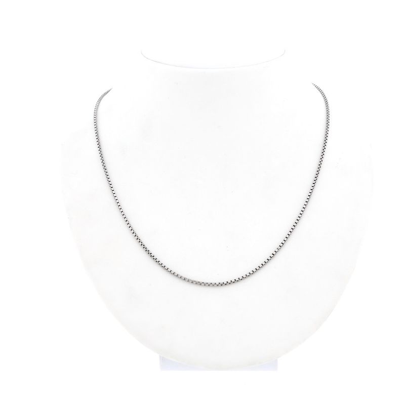 Image 6 of White gold Venetian chain | 43.5 cm