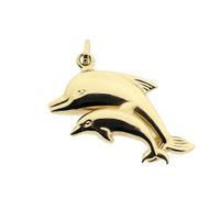 Golden dolphin pendant